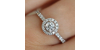 Bague en or et halo diamants