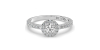 Bague en or et halo diamants