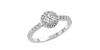 Bague en or et halo diamants