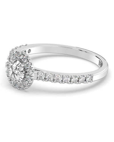 Bague en or et halo diamants
