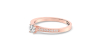 Bague Solitaire en Or rose Accompagné Diamant Rond