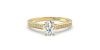 Bague Solitaire en Or jaune  Accompagné Diamant Ovale