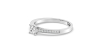 Bague Solitaire en Or blanc Accompagné Diamant Princesse