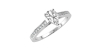 Bague Solitaire en Or blanc Accompagné Diamant Poire