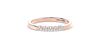 Demi Alliance en Or rose avec 5 Diamants Ronds