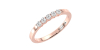 Demi Alliance en Or rose avec 5 Diamants Ronds