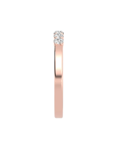 Demi Alliance en Or rose avec 5 Diamants Ronds
