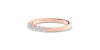 Demi Alliance en Or rose avec 5 Diamants Ronds