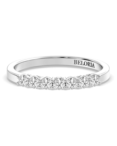 Demi Alliance en Or blanc et Diamants