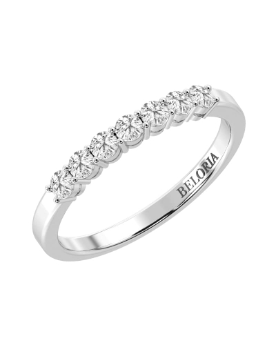 Demi Alliance en Or blanc et Diamants
