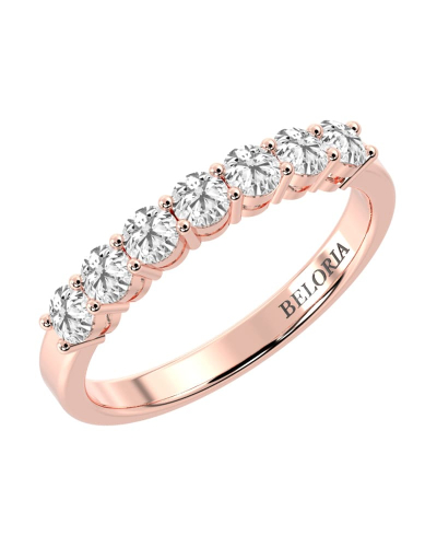 Demi Alliance en Or rose et Diamants
