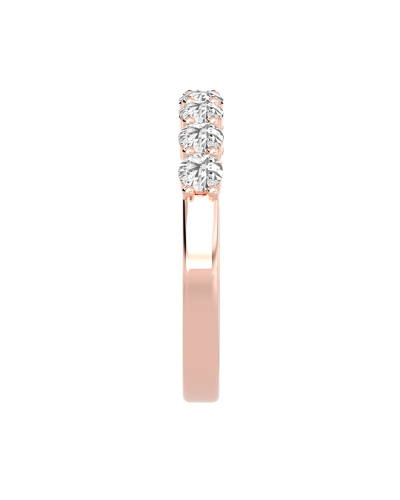 Demi Alliance en Or rose et Diamants