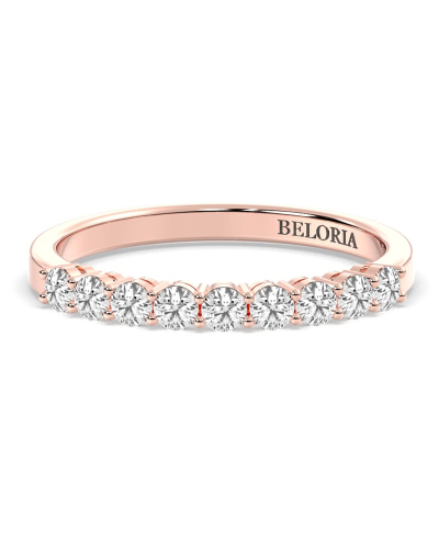 Demi Alliance en Or rose et Diamants