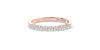 Demi Alliance en Or rose et Diamants