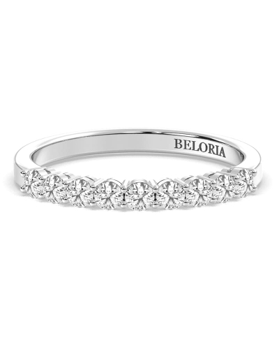 Demi Alliance en Or blanc et Diamants