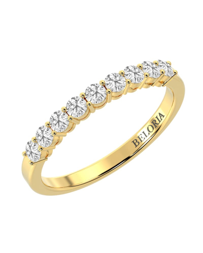 Demi Alliance en Or jaune et Diamants