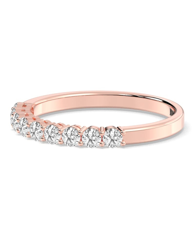 Demi Alliance en Or rose et Diamants