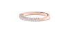 Demi Alliance en Or rose et Diamants
