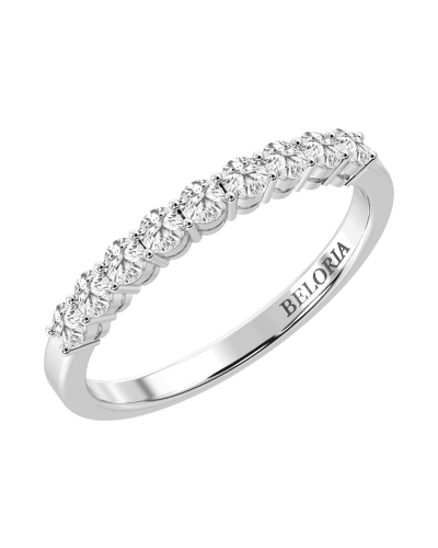 Demi Alliance en Or blanc et Diamants