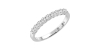 Demi Alliance en Or blanc et Diamants
