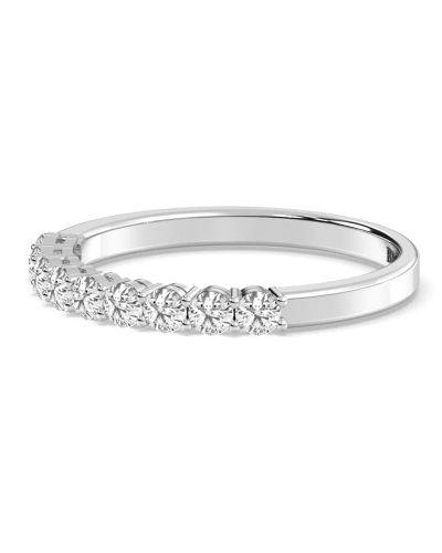 Demi Alliance en Or blanc et Diamants
