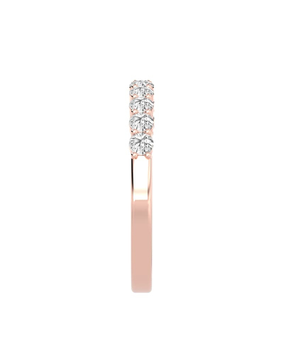 Demi Alliance en Or rose et Diamants