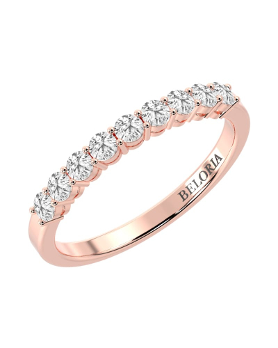Demi Alliance en Or rose et Diamants