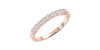 Demi Alliance en Or rose et Diamants