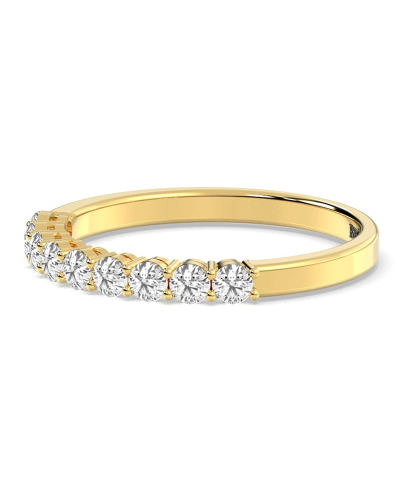 Demi Alliance en Or jaune et Diamants