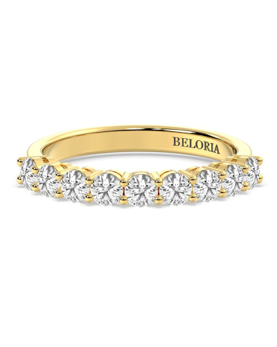 Demi Alliance en Or jaune et Diamants