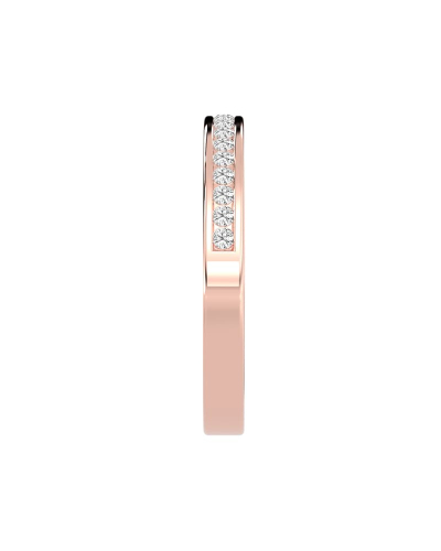 Demi Alliance Diamants Ronds Rail