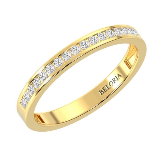 Demi Alliance Diamants Ronds Rail