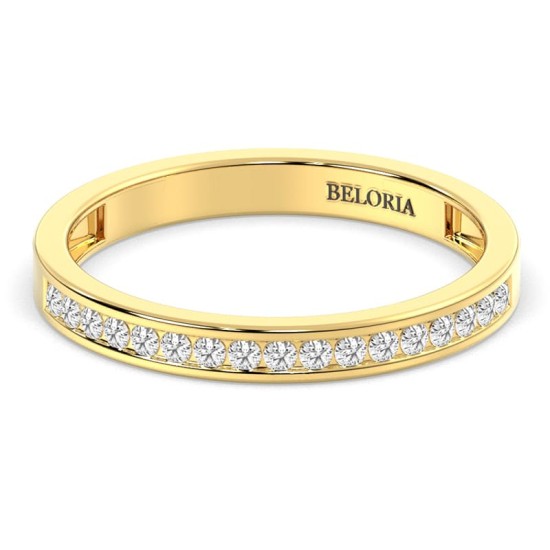 Demi Alliance Diamants Ronds Rail