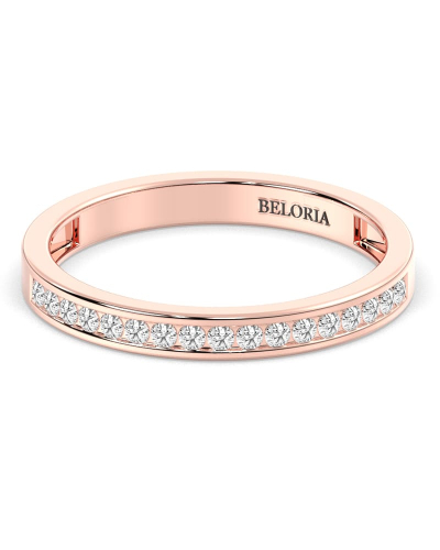 Demi Alliance Diamants Ronds Rail