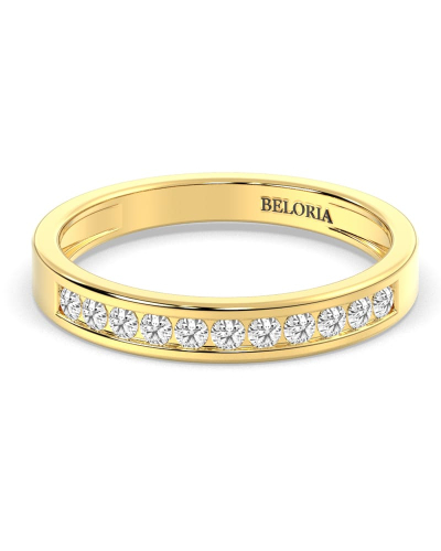 Demi Alliance Diamants Ronds Rail