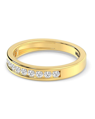 Demi Alliance Diamants Ronds Rail