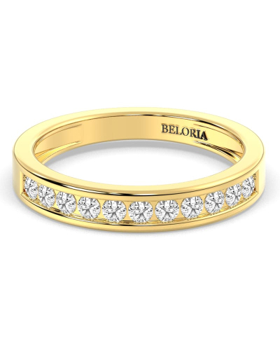 Demi Alliance Diamants Ronds Rail