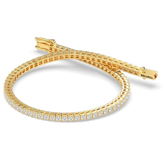 Bracelet Rivière de Diamants en Or jaune