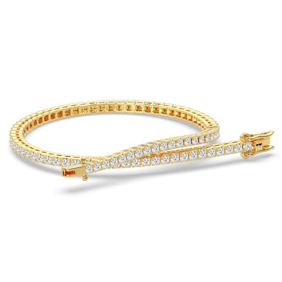 Bracelet Rivière de Diamants en Or jaune