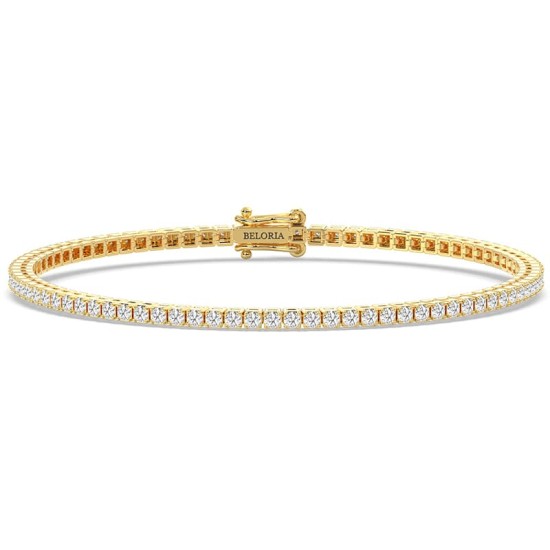 Bracelet Rivière de Diamants en Or jaune