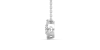 Collier halo en Or blanc avec diamants rond