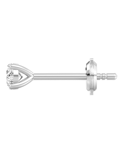 Boucles d'Oreilles en Or blanc avec diamant rond