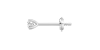 Boucles d'Oreilles en Or blanc avec diamant rond