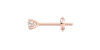 Boucles d'Oreilles en Or rose avec diamant rond