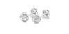 Boucles d'Oreilles en Or blanc avec Diamants Ovales
