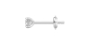 Boucles d'Oreilles en Or blanc avec Diamants Princesse