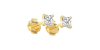 Boucles d'Oreilles en Or jaune avec Diamants Princesse
