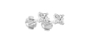 Boucles d'Oreilles en Or blanc avec Diamants Princesse