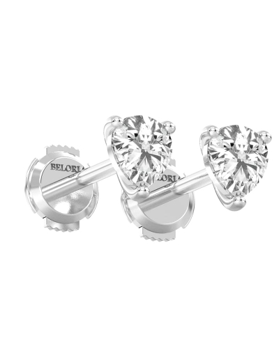 Boucles d'Oreilles en Or blanc avec Diamants Poire