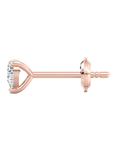 Boucles d'Oreilles en Or rose avec Diamants Poire